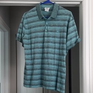Lacoste Blue and Gray Polo Shirt Casual Elegance